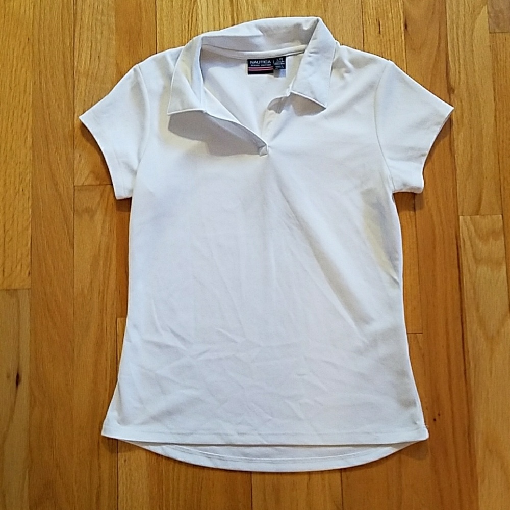 Girls White Golf Polo